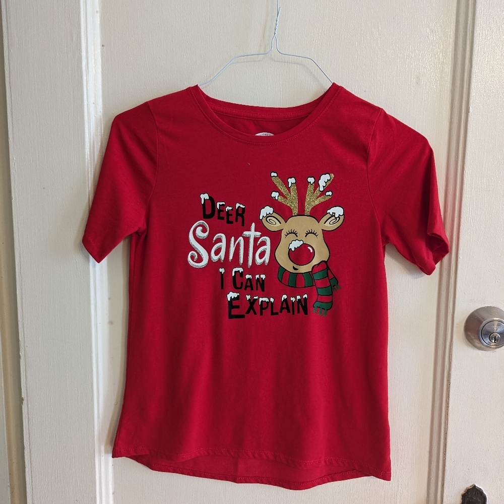 🌲Holiday Time Short sleeve top Sz XL 14-16